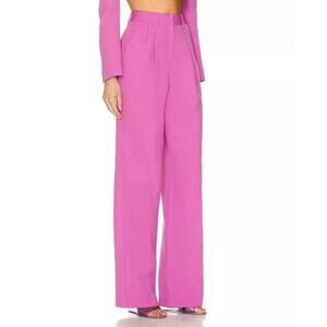 AKNVAS Size 10 High Rise Pleated Straight Leg Trouser Suit Pant O'Connor Orchid